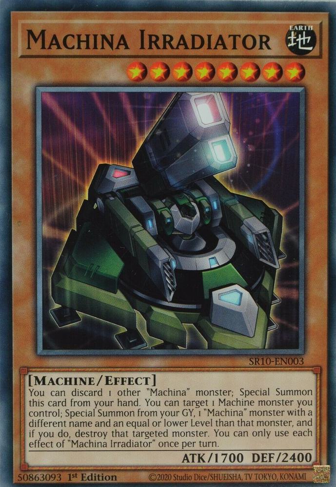 Machina Irradiator SR10-EN003 card from Structure Deck: Mechanized Madness