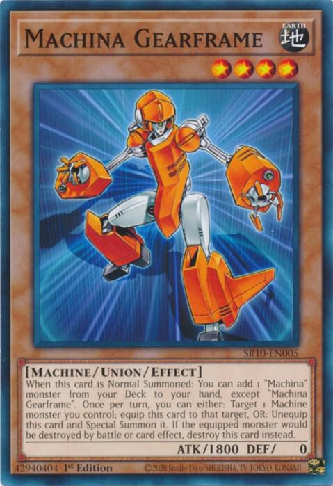 Machina Gearframe SR10-EN005 card from Structure Deck: Mechanized Madness