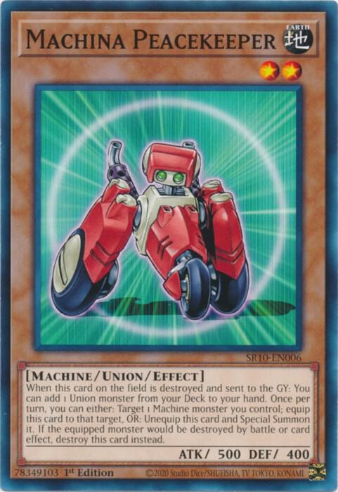 Machina Peacekeeper SR10-EN006 card from Structure Deck: Mechanized Madness