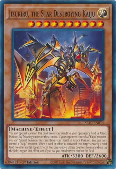 Jizukiru, the Star Destroying Kaiju SR10-EN014 card from Structure Deck: Mechanized Madness
