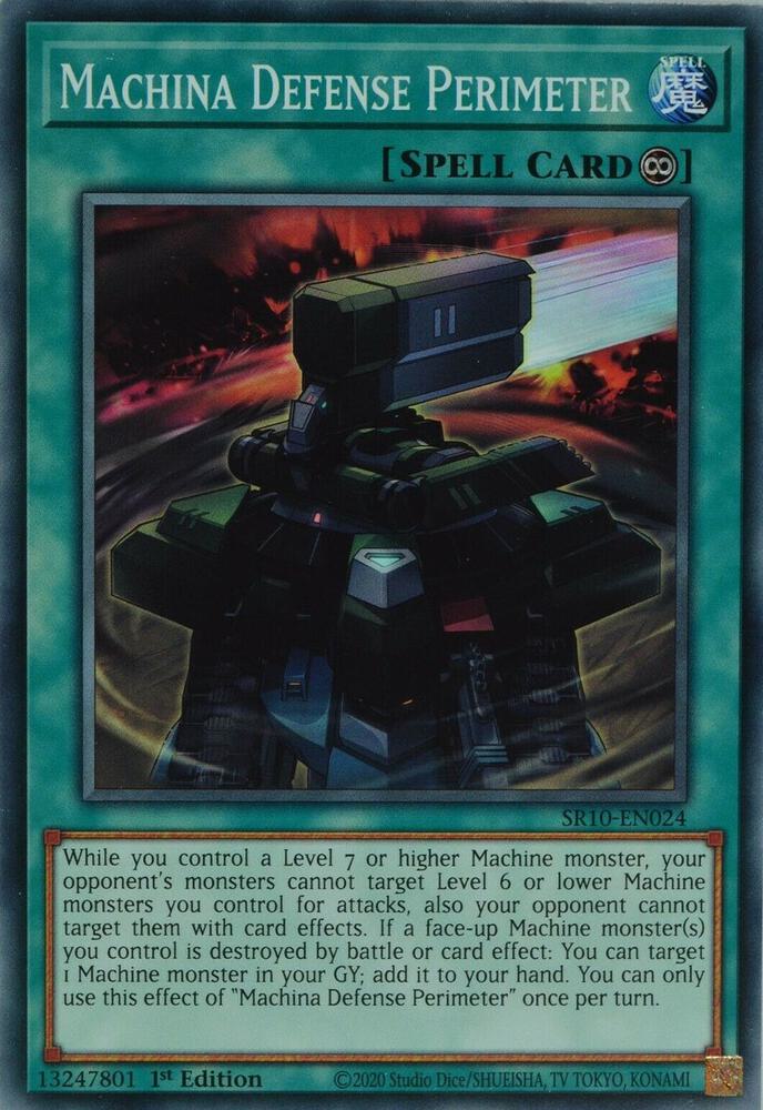 Machina Defense Perimeter SR10-EN024 card from Structure Deck: Mechanized Madness