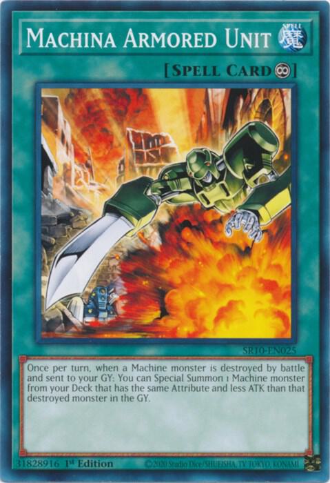 Machina Armored Unit SR10-EN025 card from Structure Deck: Mechanized Madness
