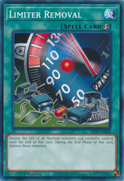 Limiter Removal SR10-EN029 card from Structure Deck: Mechanized Madness