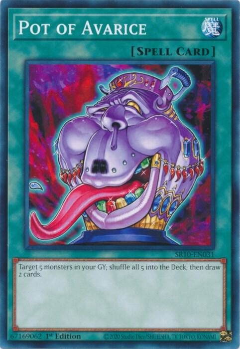 Pot of Avarice SR10-EN031 card from Structure Deck: Mechanized Madness