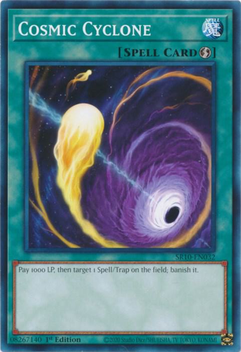 Cosmic Cyclone SR10-EN032 card from Structure Deck: Mechanized Madness