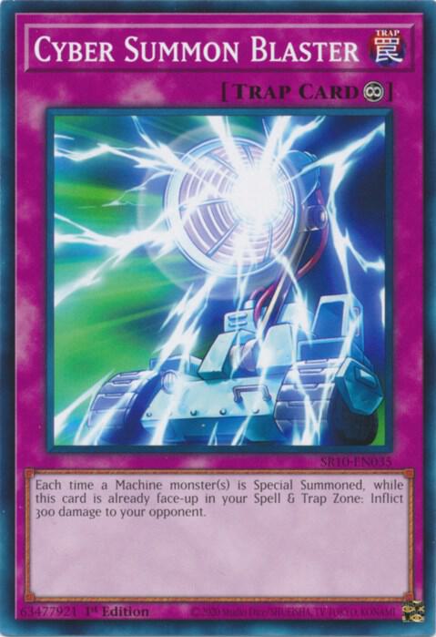 Cyber Summon Blaster SR10-EN035 card from Structure Deck: Mechanized Madness