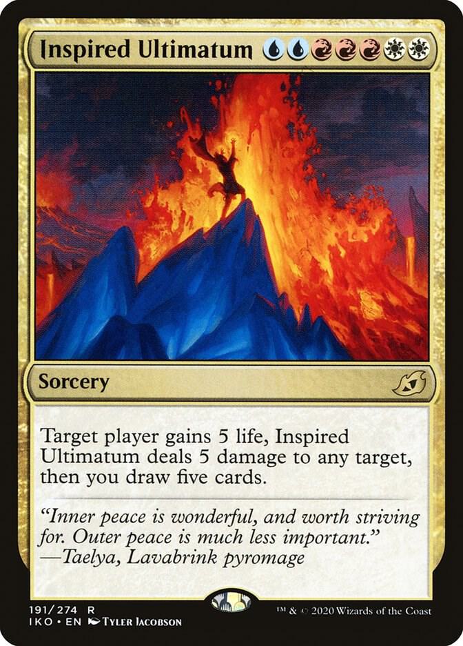 Inspired Ultimatum 191 card from Ikoria: Lair of Behemoths