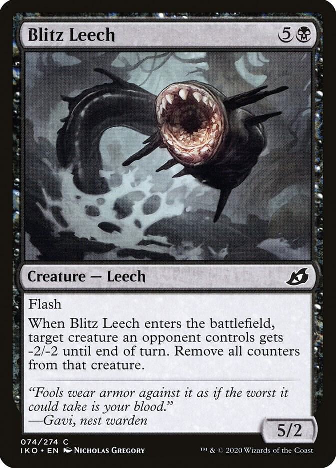 Blitz Leech 74 card from Ikoria: Lair of Behemoths