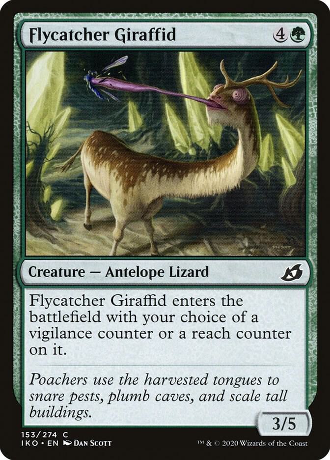 Flycatcher Giraffid 153 card from Ikoria: Lair of Behemoths
