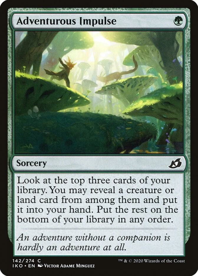Adventurous Impulse 142 card from Ikoria: Lair of Behemoths