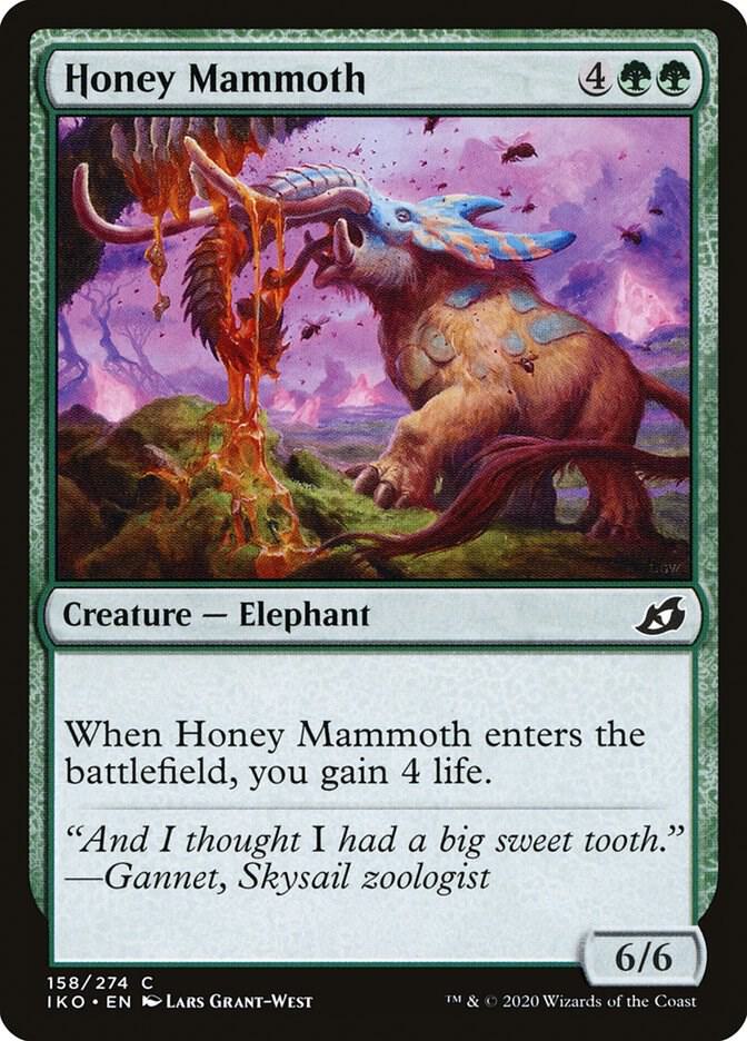 Honey Mammoth 158 card from Ikoria: Lair of Behemoths