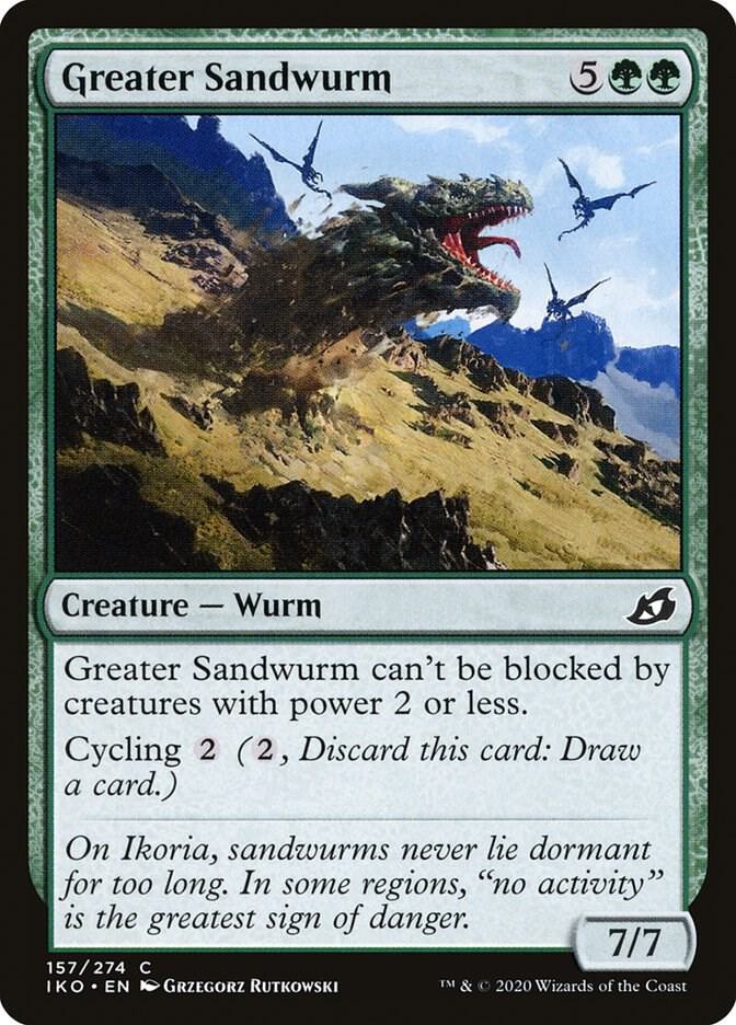 Greater Sandwurm 157 card from Ikoria: Lair of Behemoths