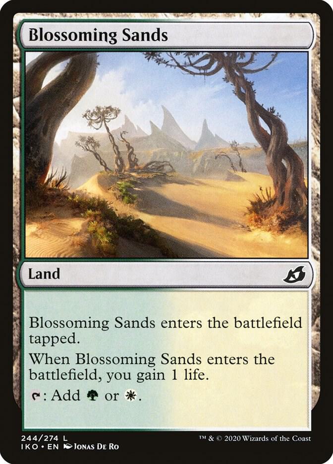Blossoming Sands 244 card from Ikoria: Lair of Behemoths