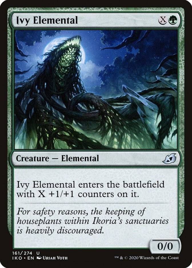 Ivy Elemental 161 card from Ikoria: Lair of Behemoths