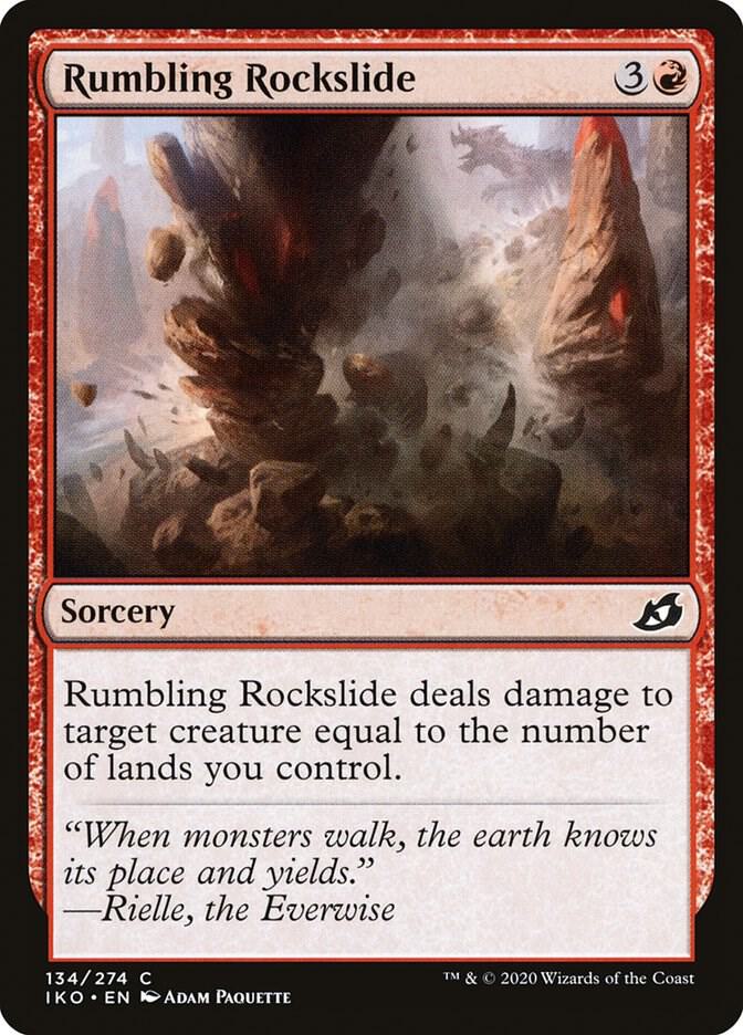 Rumbling Rockslide 134 card from Ikoria: Lair of Behemoths