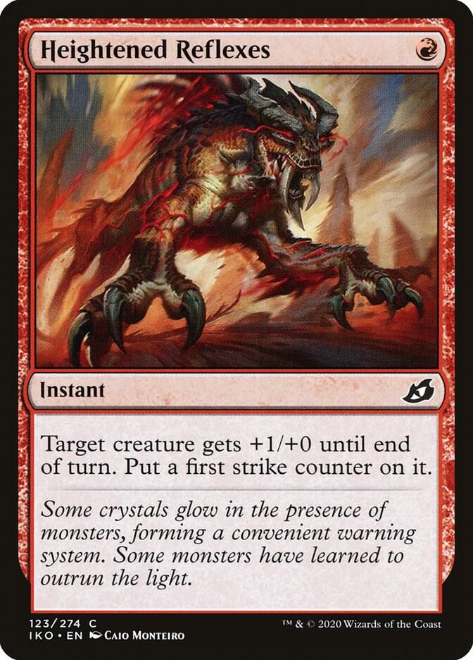 Heightened Reflexes 123 card from Ikoria: Lair of Behemoths
