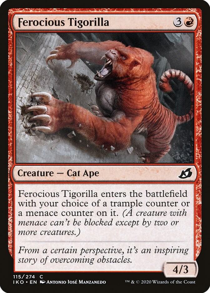 Ferocious Tigorilla 115 card from Ikoria: Lair of Behemoths