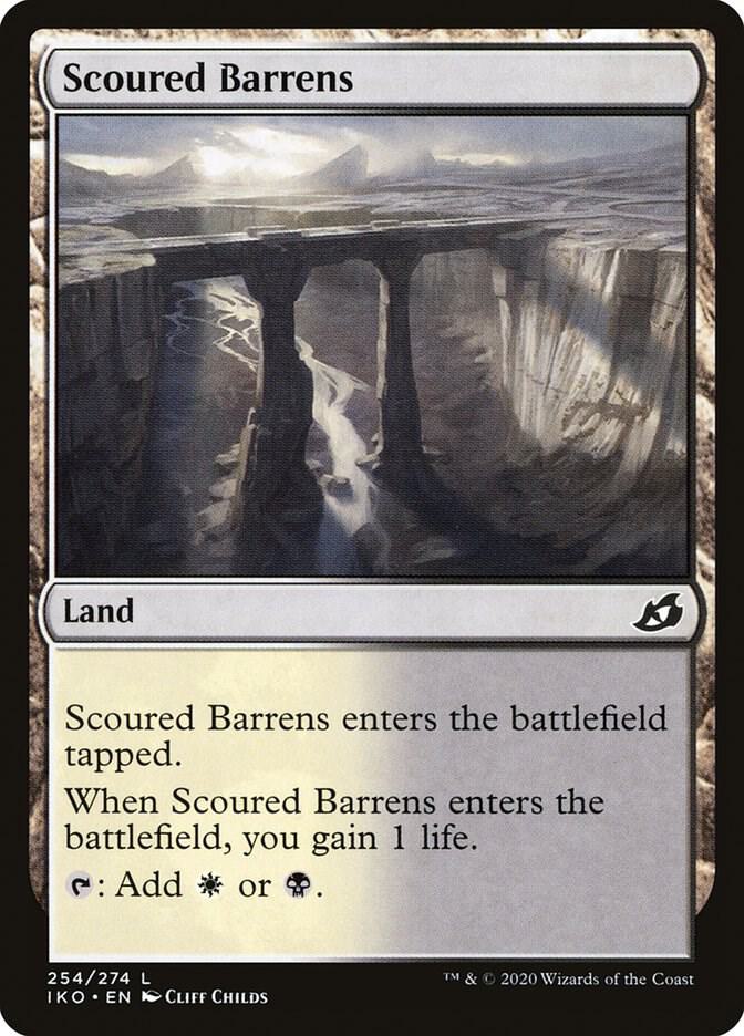 Scoured Barrens 254 card from Ikoria: Lair of Behemoths