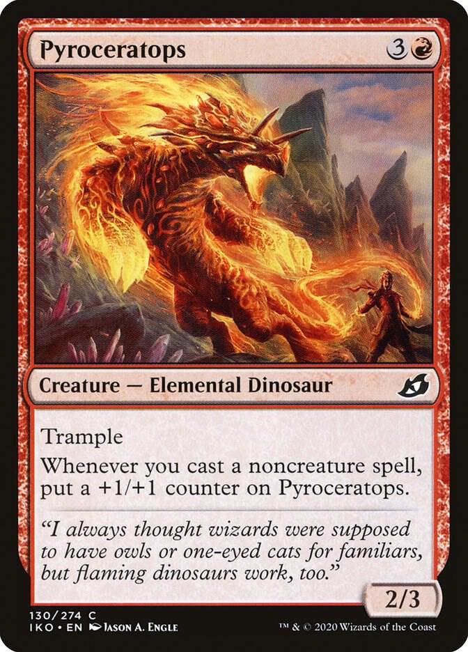 Pyroceratops 130 card from Ikoria: Lair of Behemoths
