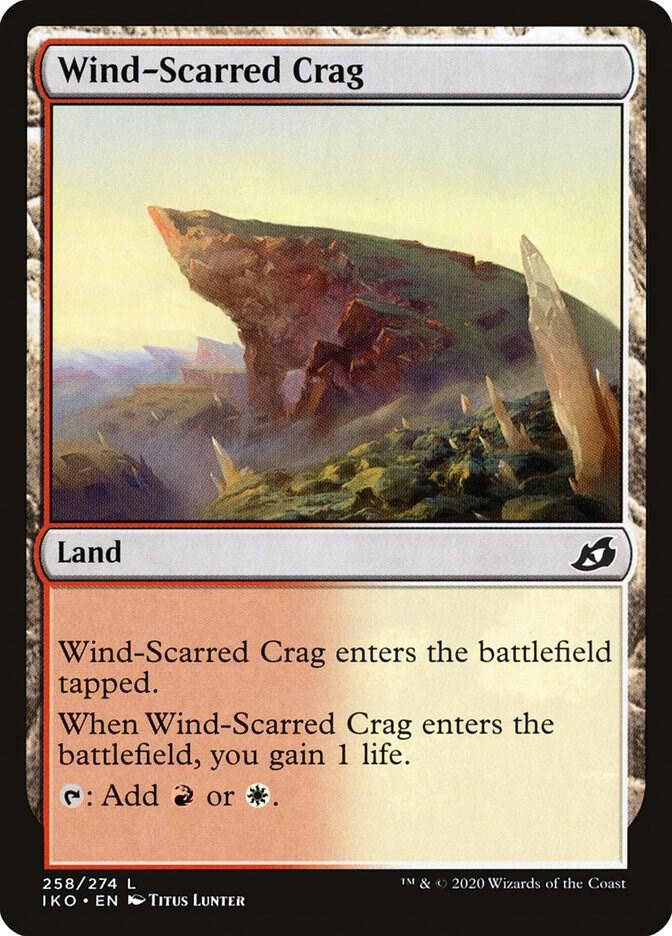 Wind-Scarred Crag 258 card from Ikoria: Lair of Behemoths