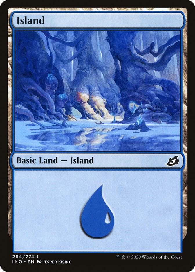 Island 264 card from Ikoria: Lair of Behemoths