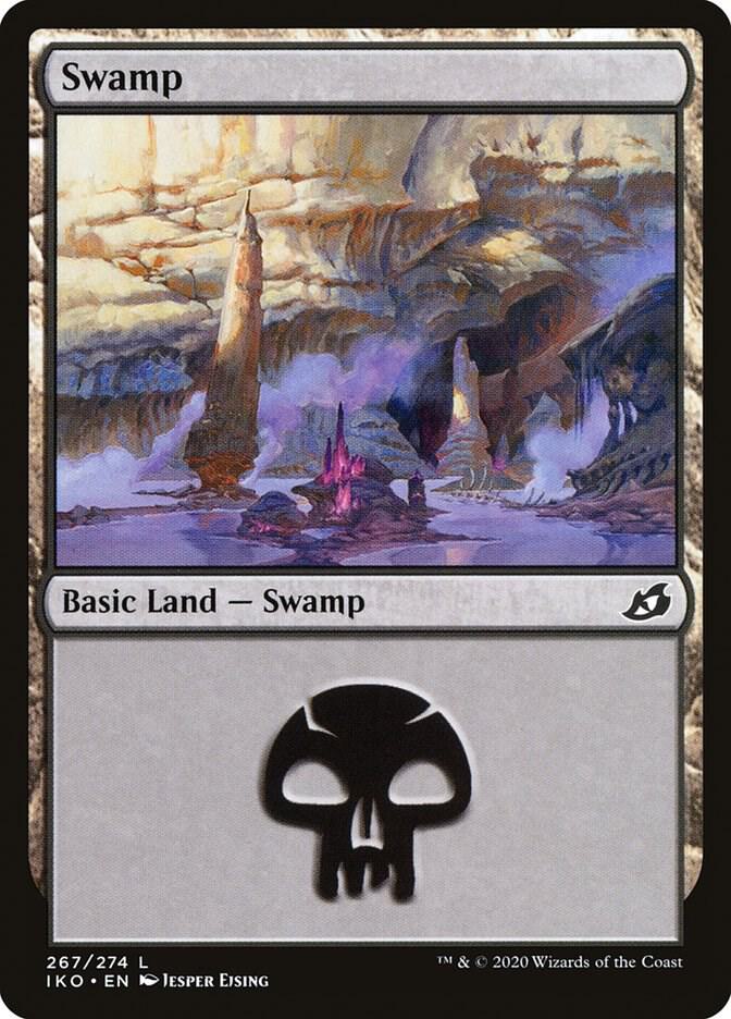 Swamp 267 card from Ikoria: Lair of Behemoths