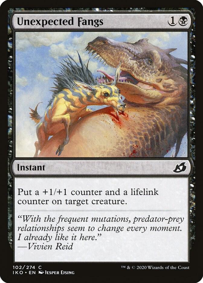Unexpected Fangs 102 card from Ikoria: Lair of Behemoths