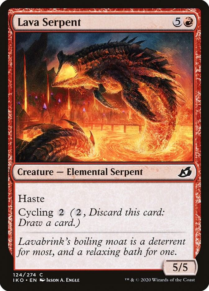 Lava Serpent 124 card from Ikoria: Lair of Behemoths