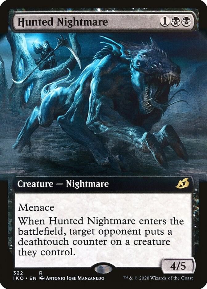 Hunted Nightmare (Extended Art) 322 card from Ikoria: Lair of Behemoths
