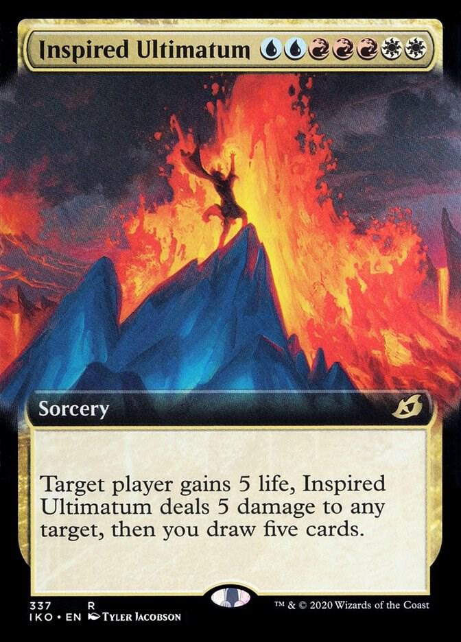 Inspired Ultimatum (Extended Art) 337 card from Ikoria: Lair of Behemoths