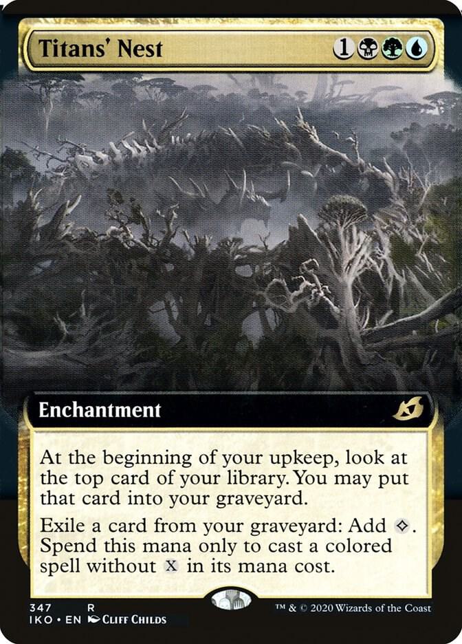 Titans' Nest (Extended Art) 347 card from Ikoria: Lair of Behemoths