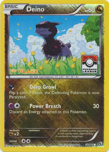 Deino - 97/113 (Pokemon League) [1st Place] 097/113 card from League & Championship Cards