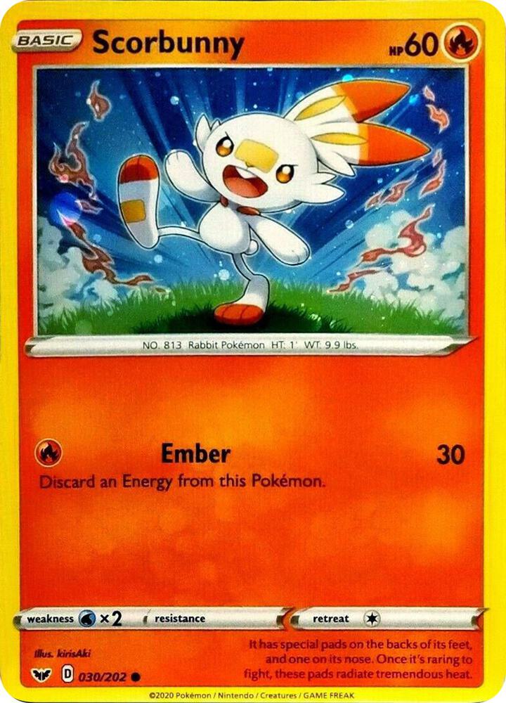 Scorbunny (Cosmos Holo) 030/202 card from Blister Exclusives