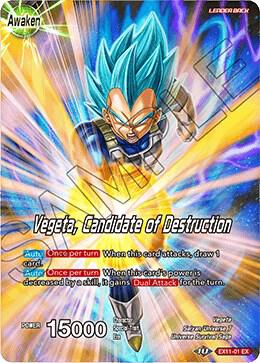 Vegeta // Vegeta, Candidate of Destruction EX11-01 card from Expansion Deck Box Set 11: Universe 7 Unison