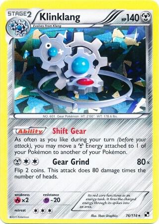 Klinklang - 76/114 (Cracked Ice Holo) 076/114 card from Blister Exclusives