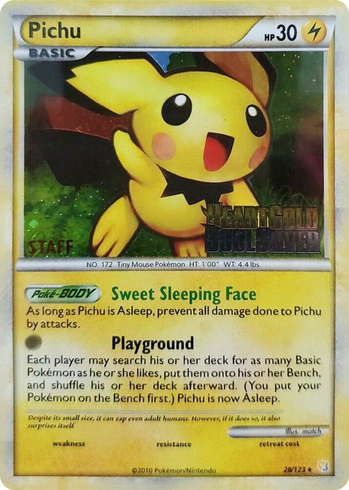Pichu (Prerelease) [Staff] 28/123 card from Nintendo Promos