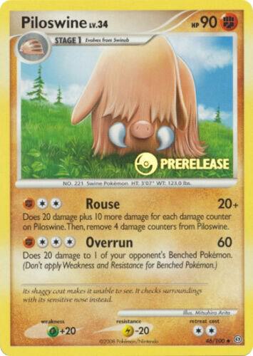 Piloswine (Prerelease) 46/100 card from Nintendo Promos