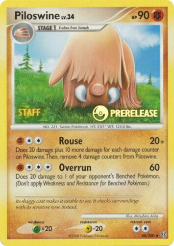 Piloswine (Prerelease) [Staff] 46/100 card from Nintendo Promos