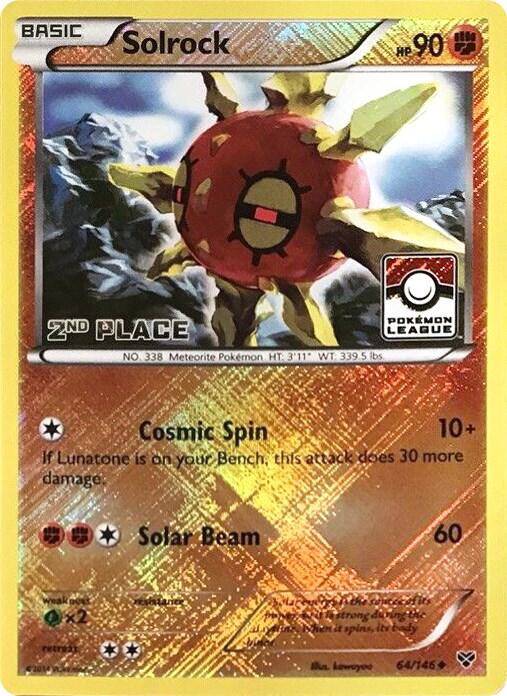 Solrock - 64/146 (Pokemon League) [2nd Place] 064/146 card from League & Championship Cards
