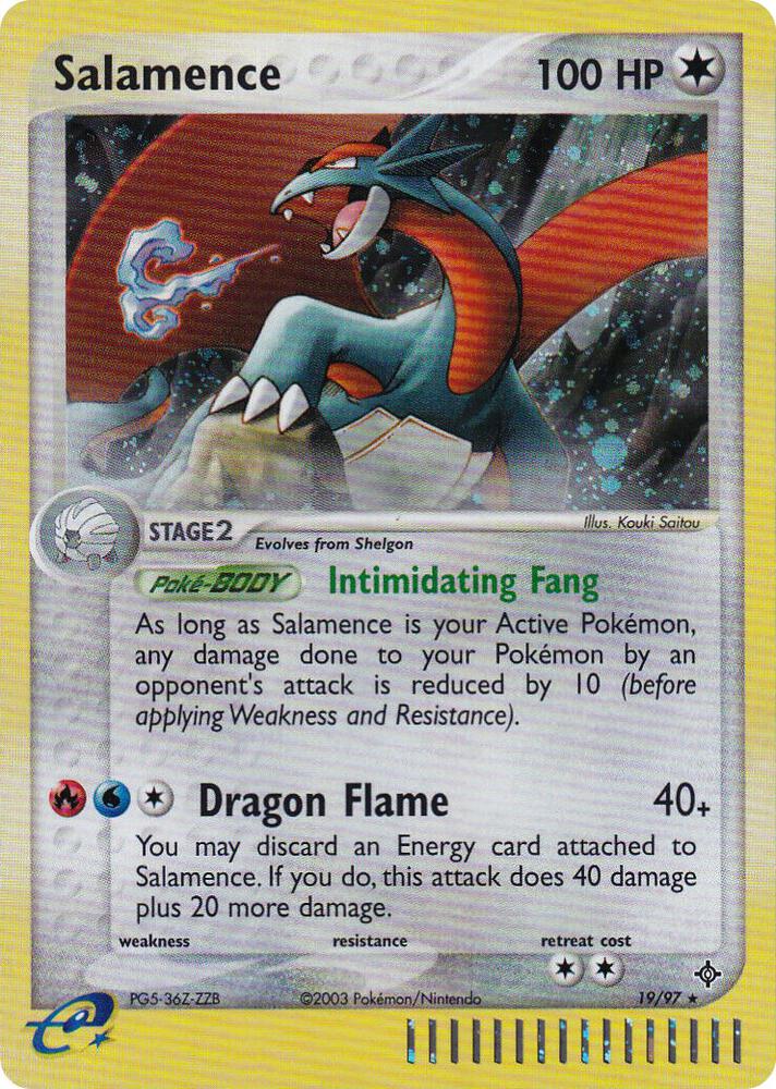 Salamence (e-League) 19/97 card from Nintendo Promos