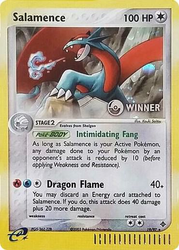 Salamence (e-League) [Winner] 19/97 card from Nintendo Promos