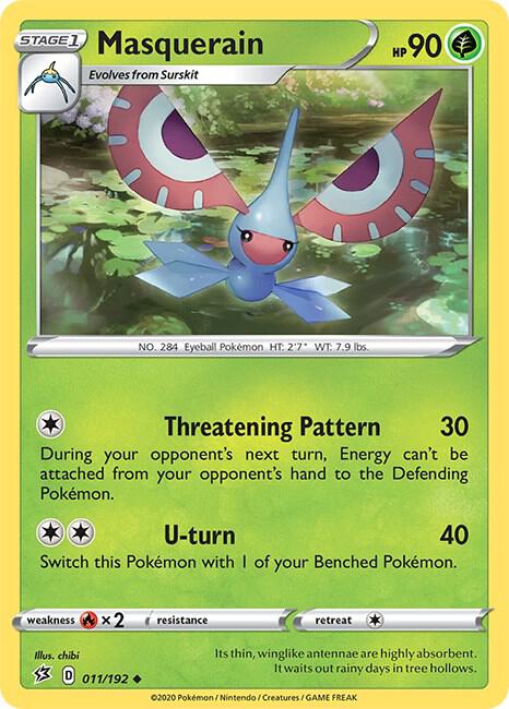 Masquerain 011/192 card from SWSH02: Rebel Clash