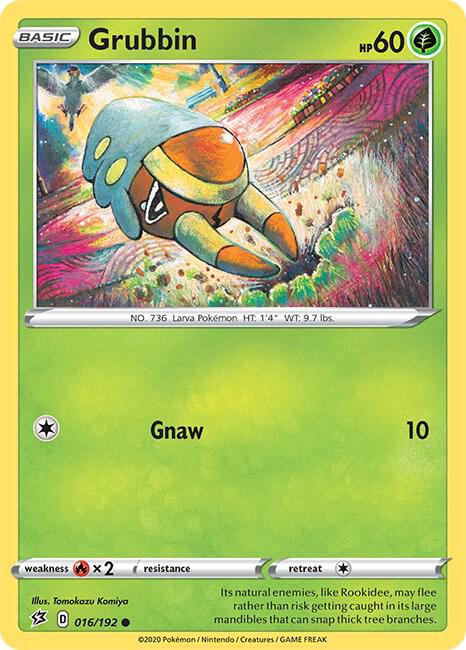 Grubbin 016/192 card from SWSH02: Rebel Clash