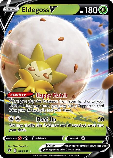 Eldegoss V 019/192 card from SWSH02: Rebel Clash