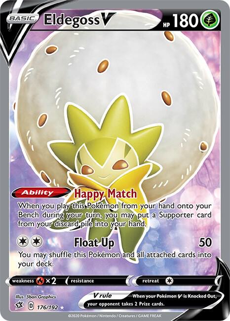 Eldegoss V (Full Art) 176/192 card from SWSH02: Rebel Clash