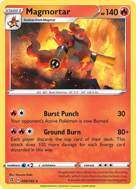 Magmortar 030/192 card from SWSH02: Rebel Clash