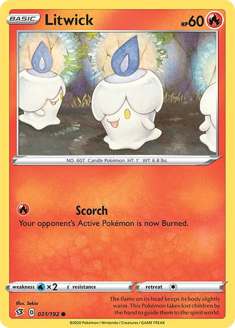 Litwick 031/192 card from SWSH02: Rebel Clash