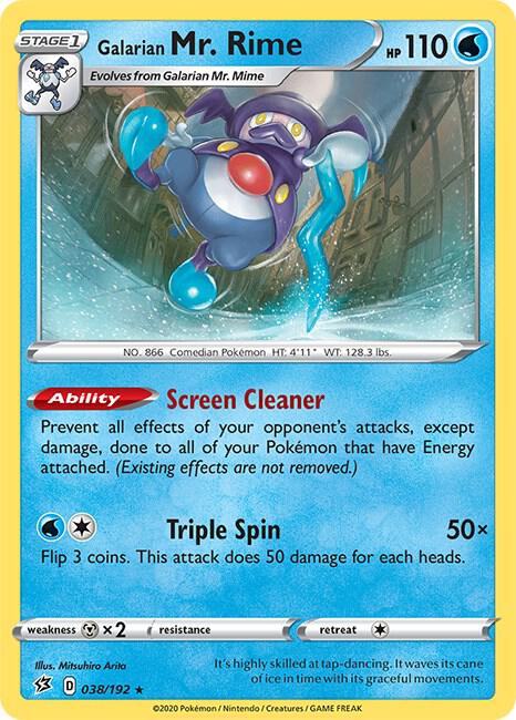 Galarian Mr. Rime 038/192 card from SWSH02: Rebel Clash