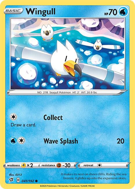Wingull 041/192 card from SWSH02: Rebel Clash