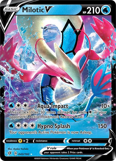 Milotic V 043/192 card from SWSH02: Rebel Clash